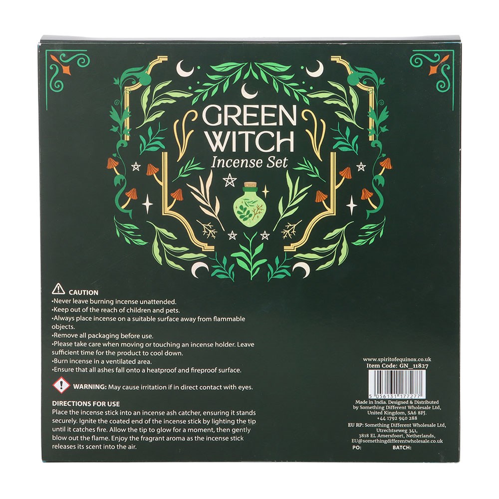 Green Witch Geschenkset Räucherstäbchen 4 Pack. Ethno Gothic