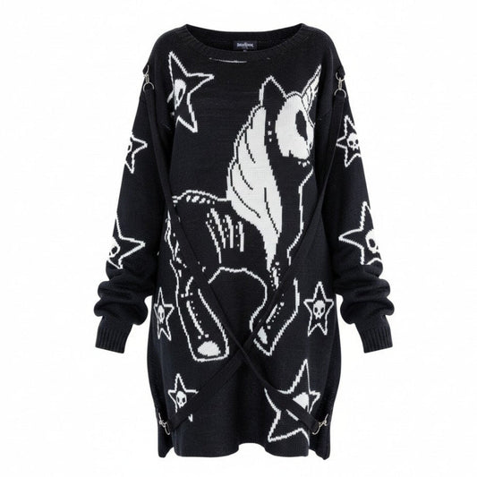 Gothic Dead Inside Jumper Longpullover Einhorn Cupcake Cult