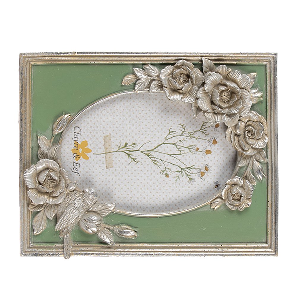 Nostalgischer Bilderrahmen 10 x 15 in grün & roségold vintage