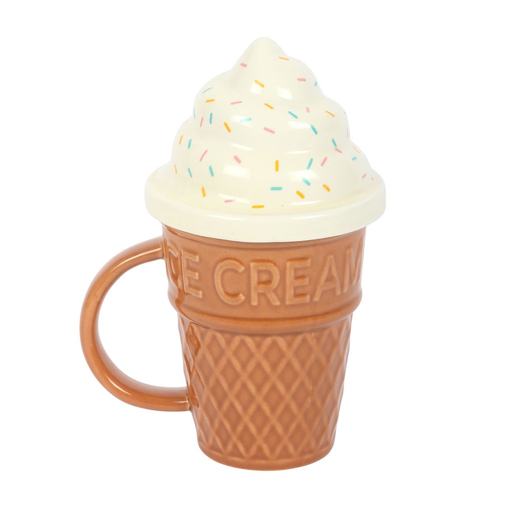 Eiswaffelbecher mit Deckel Tasse Eistüte 500 ml