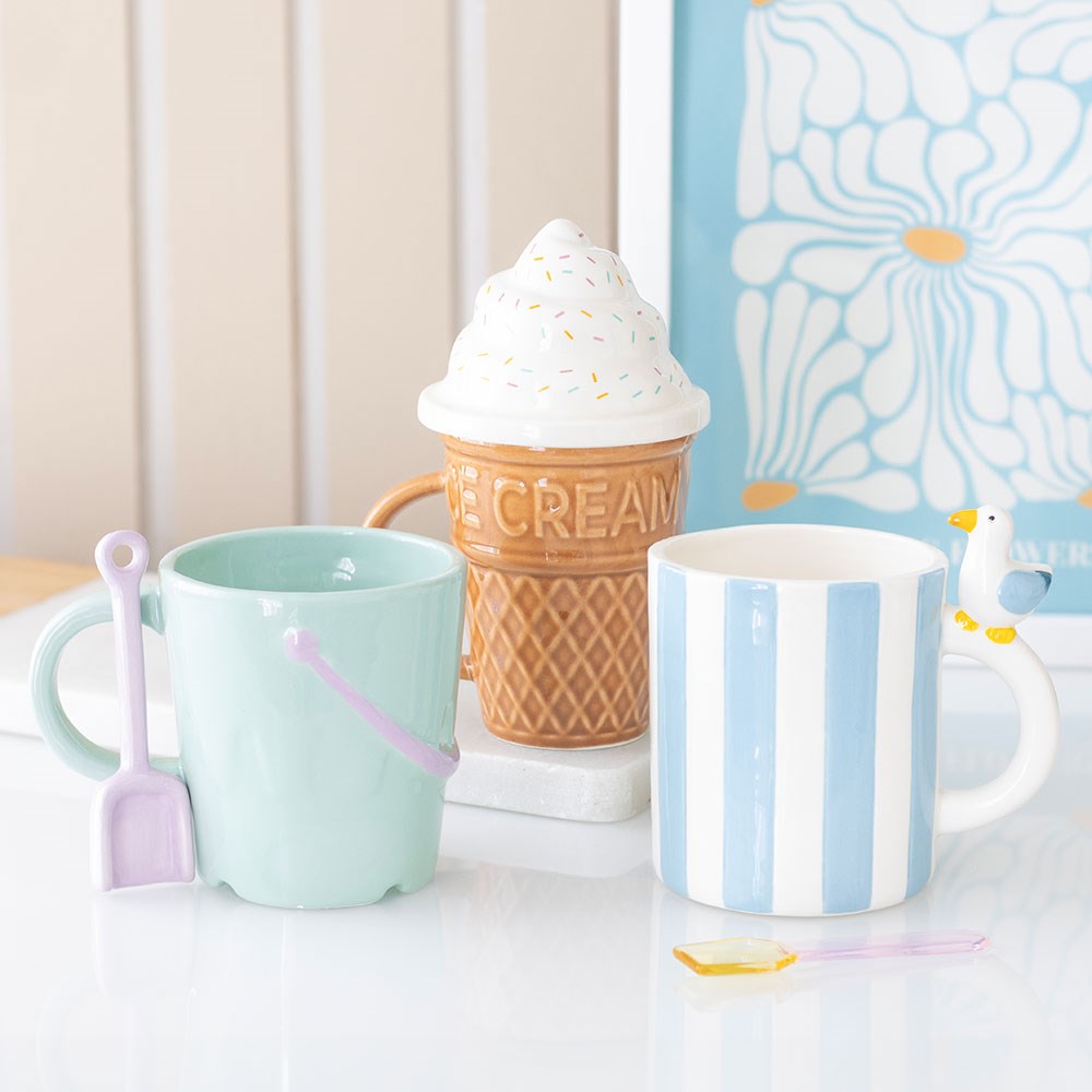 Eiswaffelbecher mit Deckel Tasse Eistüte 500 ml