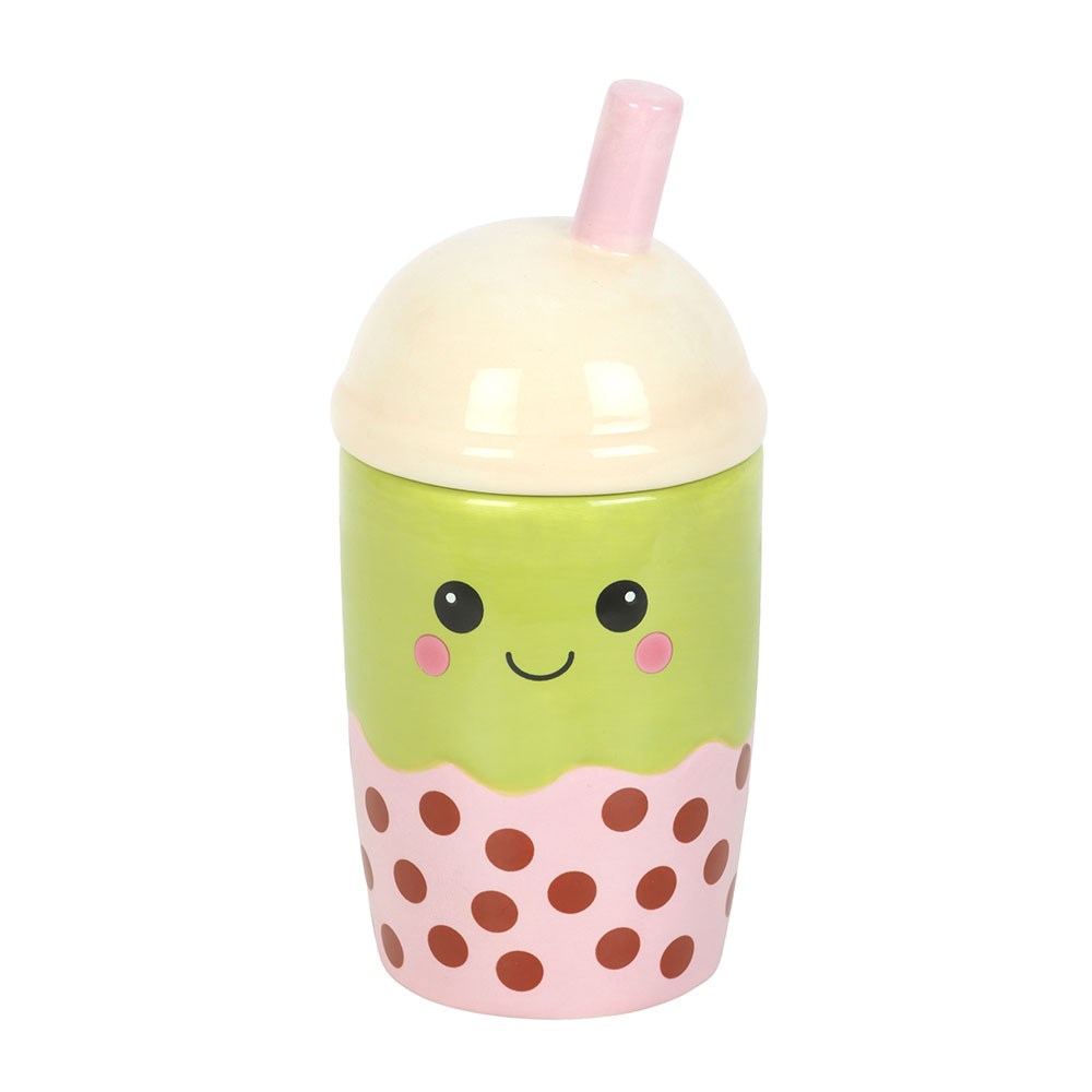 Bubble Tea Duftlampe - Kawaii Keramik Aromalampe Grün