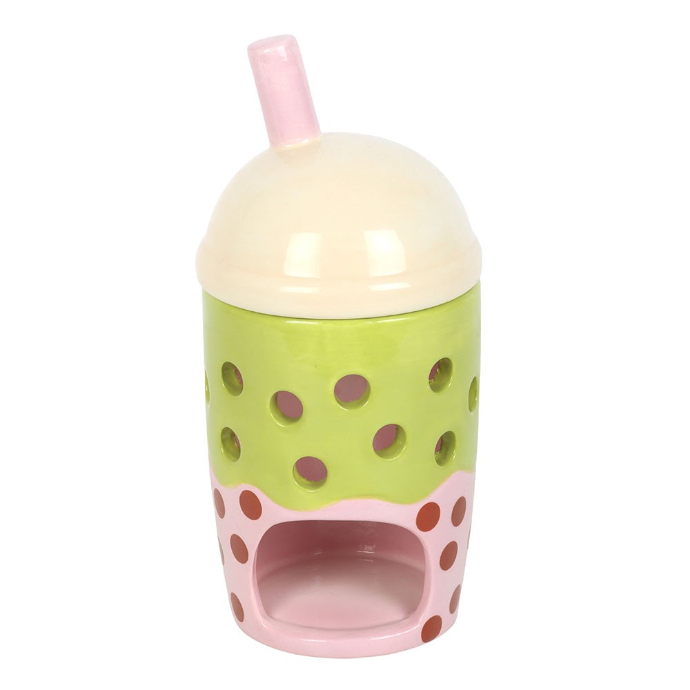 Bubble Tea Duftlampe - Kawaii Keramik Aromalampe Grün