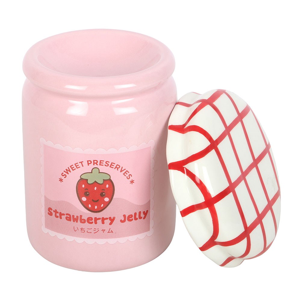 Strawberry Jelly Jar Duftlampe - Kawaii Keramik Aromalampe Rosa
