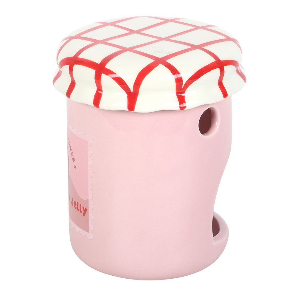 Strawberry Jelly Jar Duftlampe - Kawaii Keramik Aromalampe Rosa