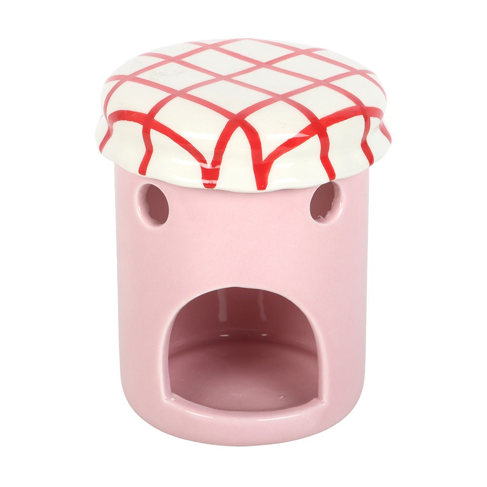Strawberry Jelly Jar Duftlampe - Kawaii Keramik Aromalampe Rosa