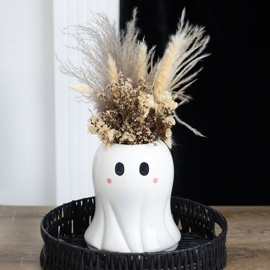 Süße Geister Vase Blumen Halloween Geschenkidee 18 cm