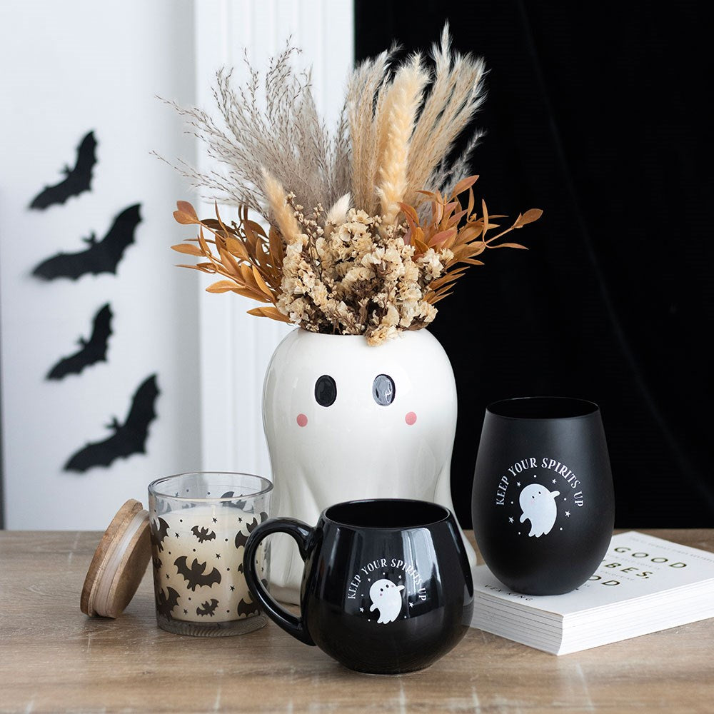Süße Geister Vase Blumen Halloween Geschenkidee 18 cm