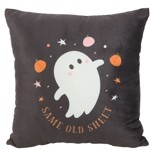 Halloween Kissen "Same Old Sheet" Geist 35x35cm Dekokissen Gothic