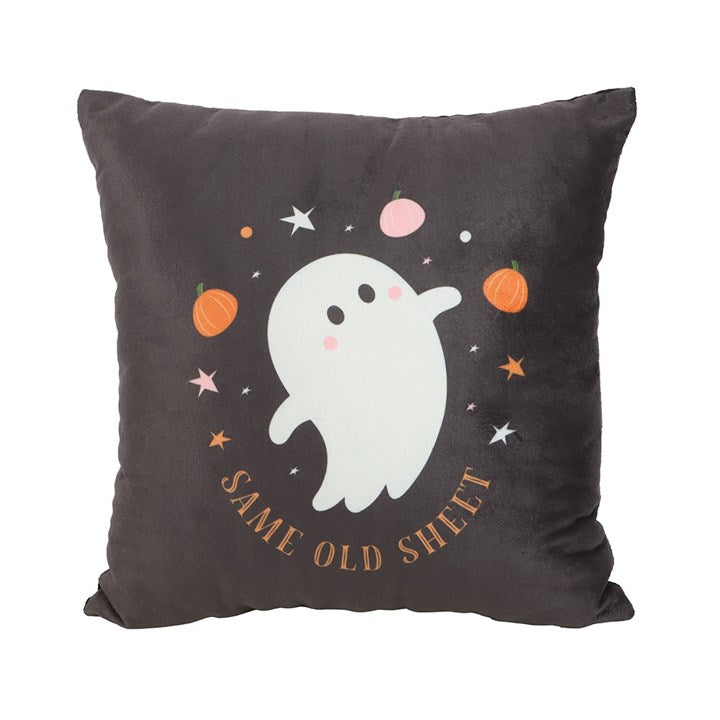 Halloween Kissen "Same Old Sheet" Geist 35x35cm Dekokissen Gothic