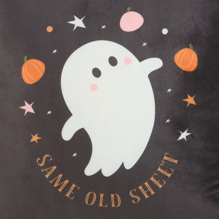 Halloween Kissen "Same Old Sheet" Geist 35x35cm Dekokissen Gothic