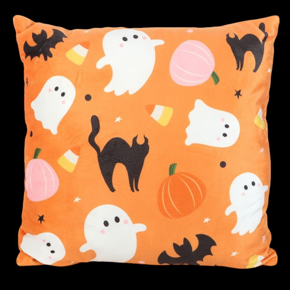 Halloween Kissen Geister, Katzen & Kürbisse 35x35cm Dekokissen Gothic