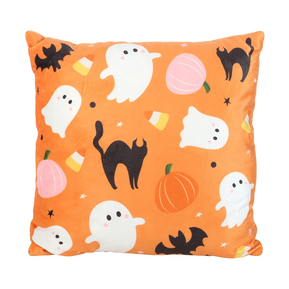 Halloween Kissen Geister, Katzen & Kürbisse 35x35cm Dekokissen Gothic