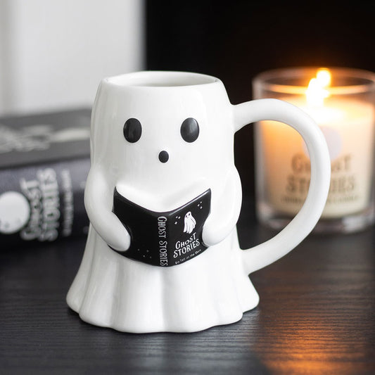 Ghost Stories Keramiktasse – Geist mit Buch Halloween Mug