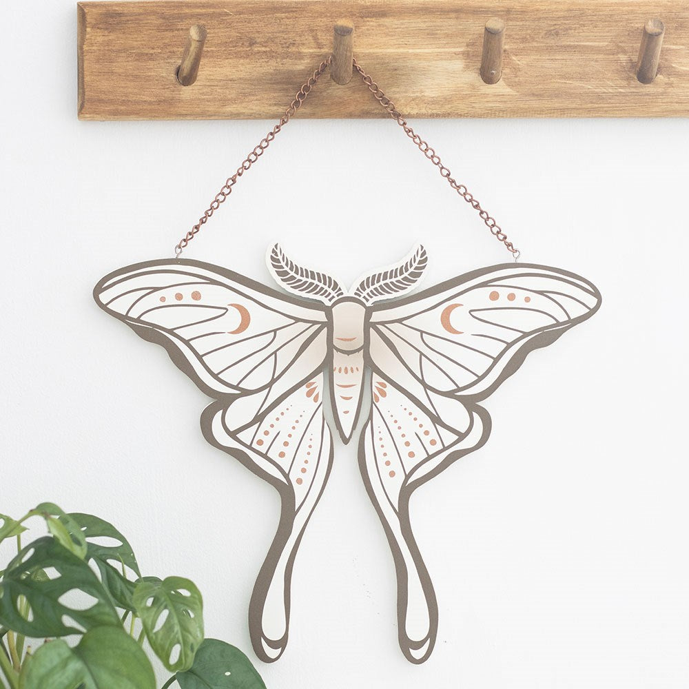 Wanddeko Nachtfalter Luna Moth Vintage Witchy MDF