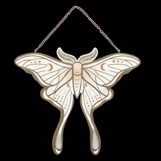 Wanddeko Nachtfalter Luna Moth Vintage Witchy MDF