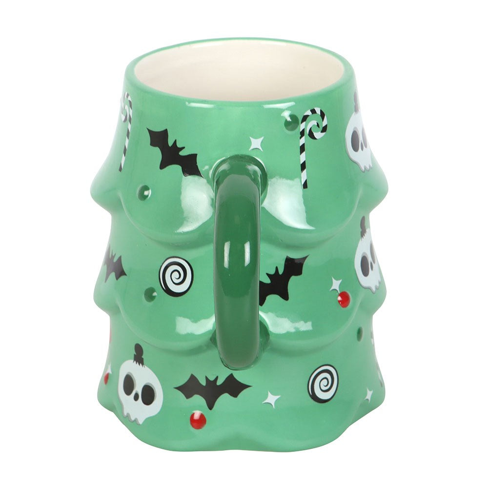 Gothic verrückte Weihnachtstasse Becher Weihnachtsbaum