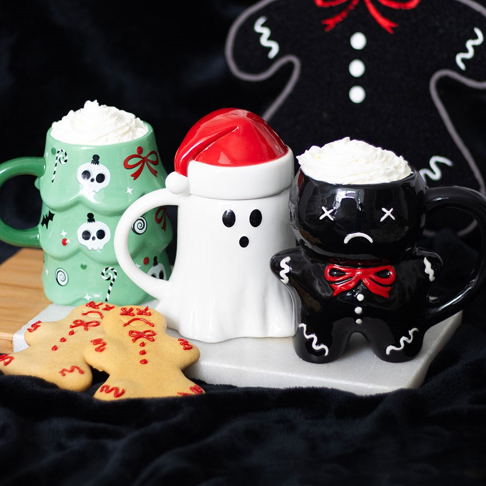 Gothic verrückte Weihnachtstasse Becher Weihnachtsbaum