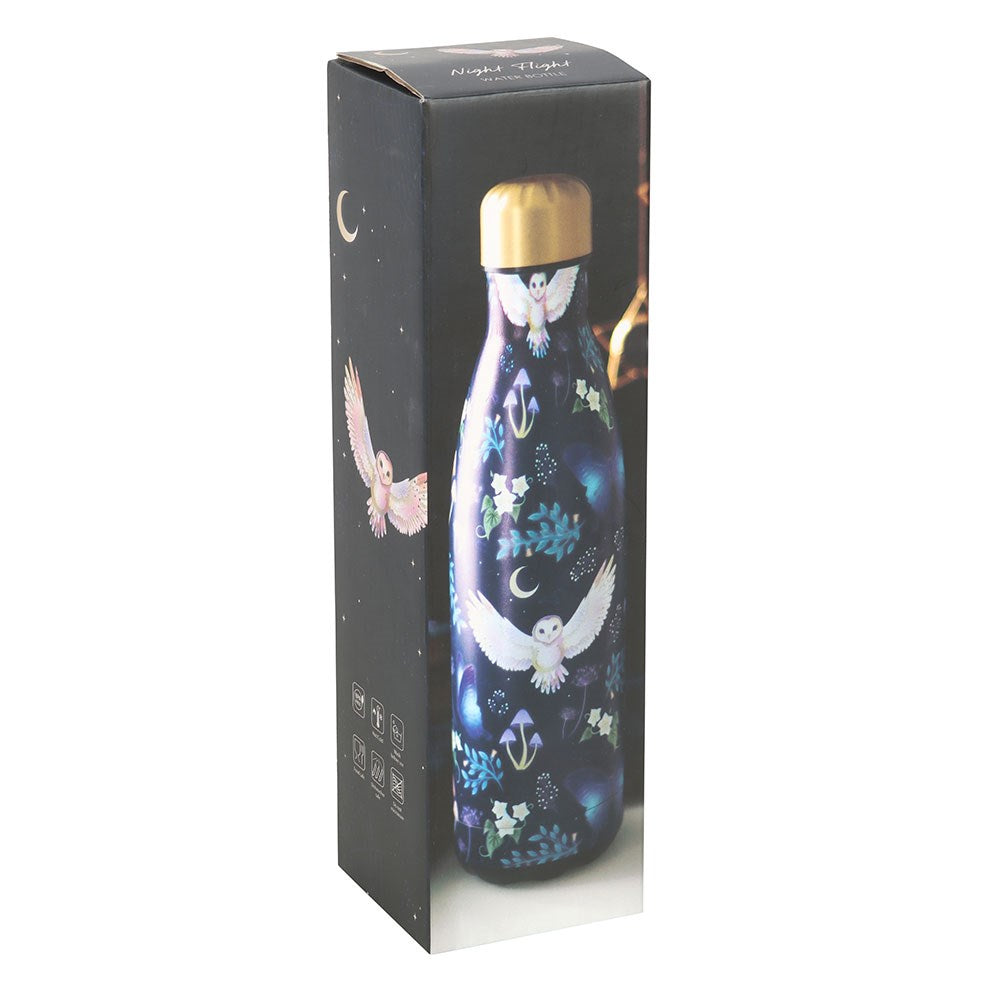 Night Flight Trinkflasche - Mystische Eule 500ml -Thermosflasche Fantasy