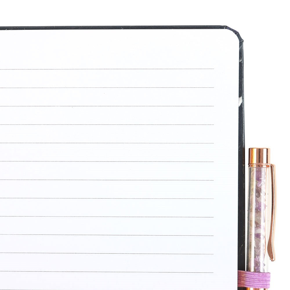 Notizbuch „Midnight Moth“ mit Amethyst-Kugelschreiber