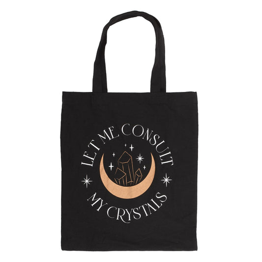 Gothic Stofftasche "Let me consult my crystals"