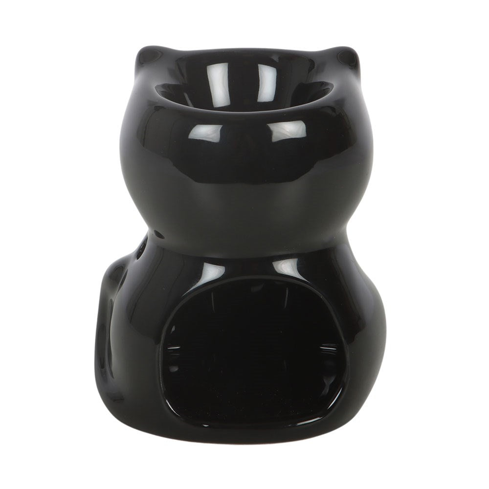 Mystischen Katze als Duftlampe Cat Magick Burner schwarz-gold