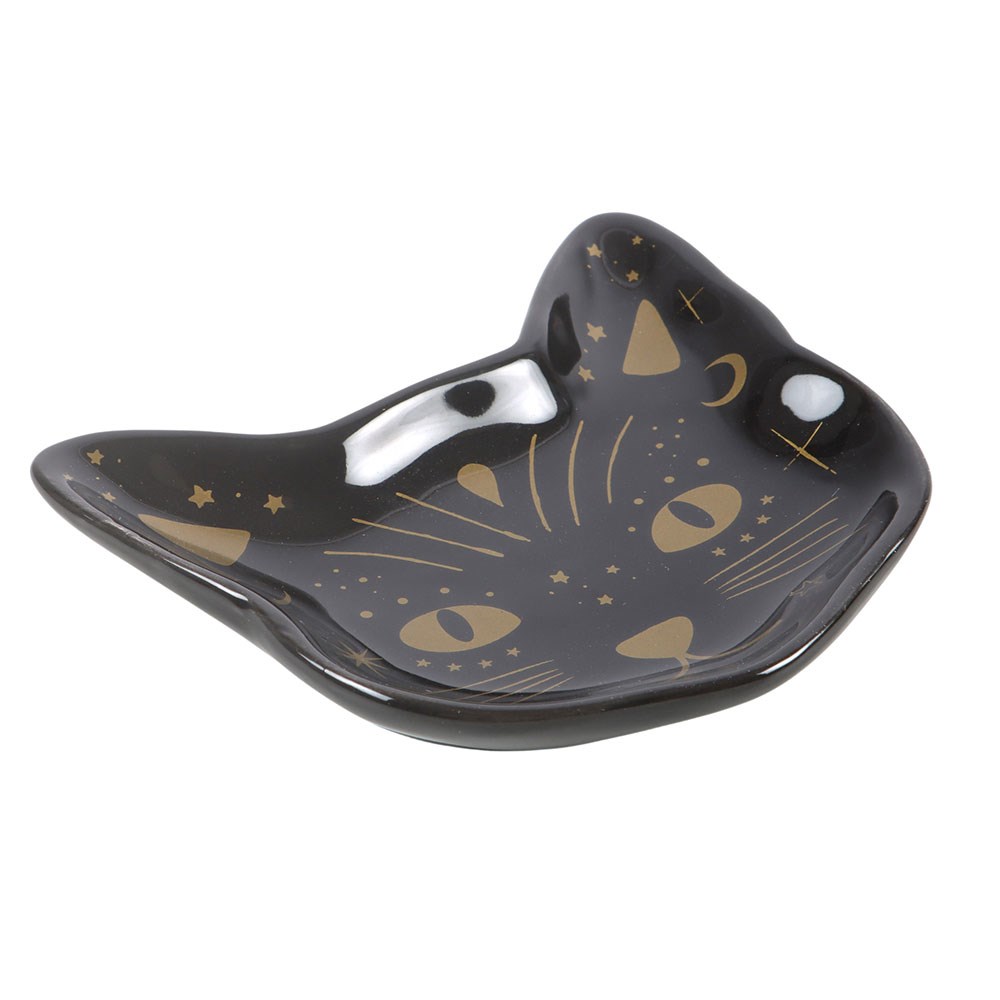 Black Cat Magick Keramik-Schmuckschale Gothic Deko