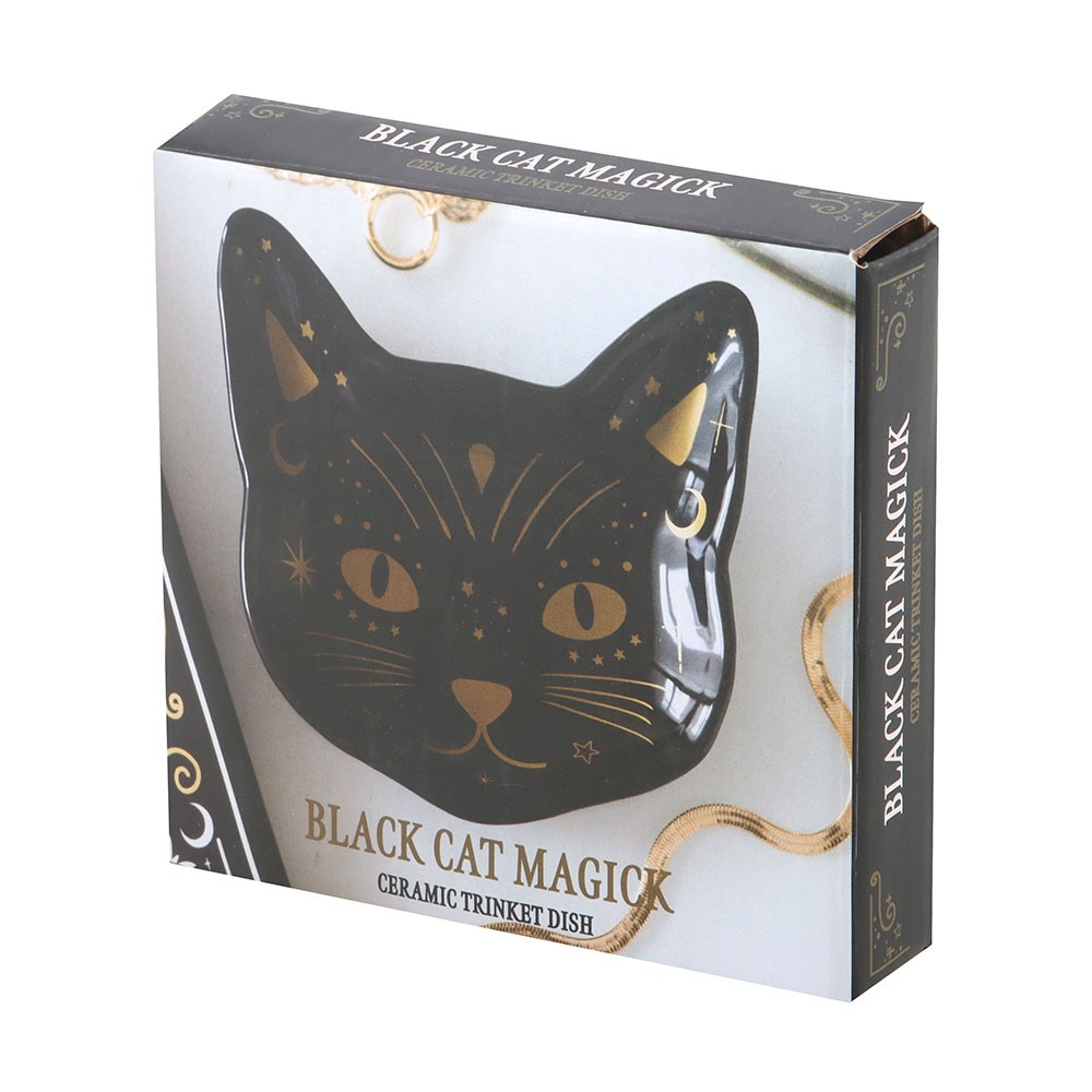 Black Cat Magick Keramik-Schmuckschale Gothic Deko