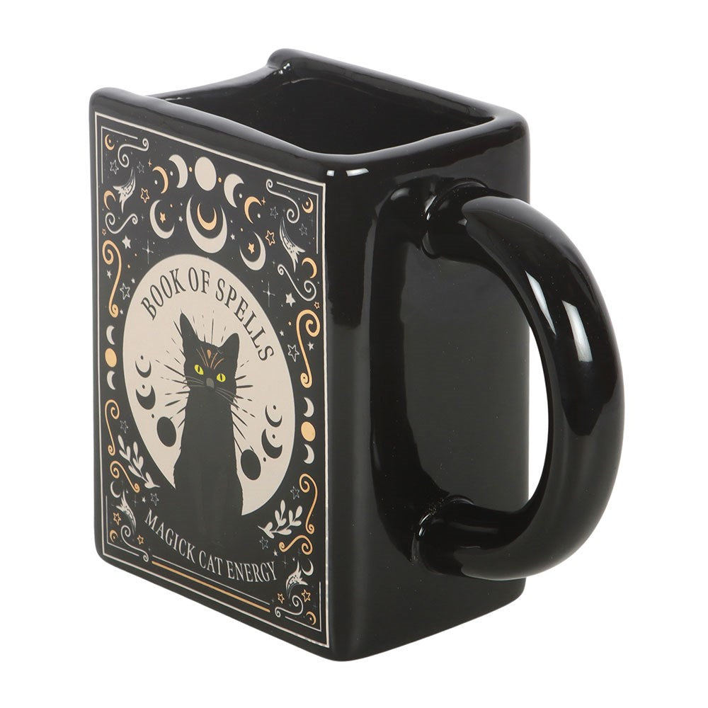 Book of Spells Magick Cat Katzen Gothic Tasse Buchform