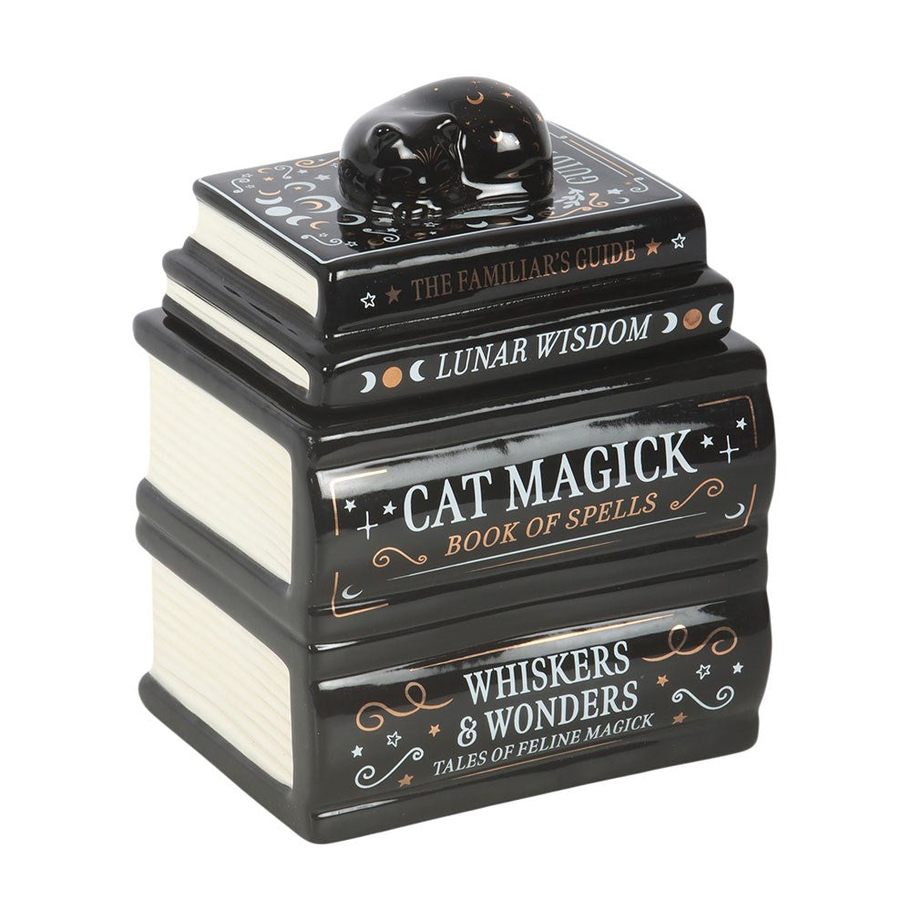 Duftlampe Cat Magick – Book of Spells - Gothic Ölbrenner Katze