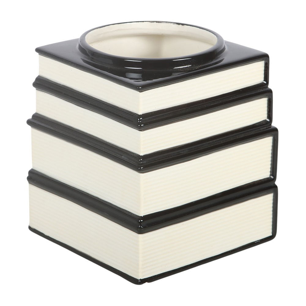 Gothic Vase Buchstapel "Cat Magick" in schwarz-gold