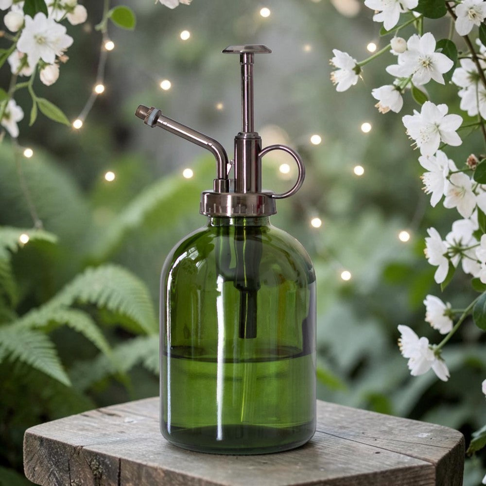 Vintage Pflanzensprüher Glas Grün - Lifestyle