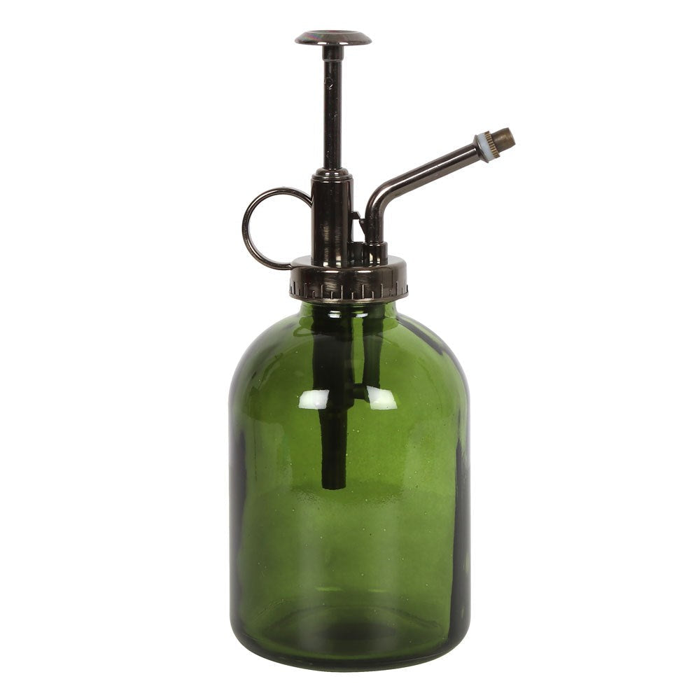 Vintage Pflanzensprüher Glas Grün - Seitenansicht