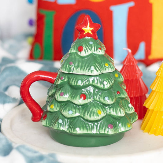 Nostalgische Tasse in 3D als Weihnachtsbaum