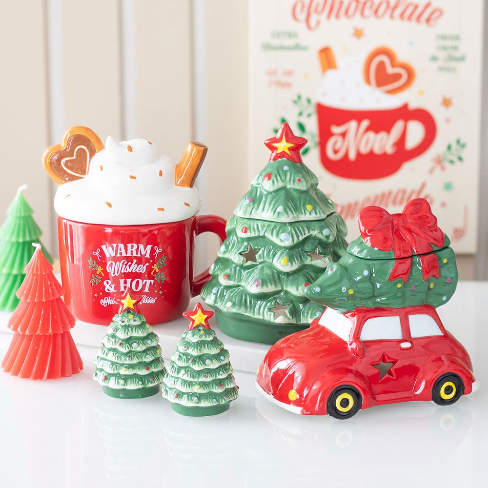 Nostalgische Tasse in 3D als Weihnachtsbaum