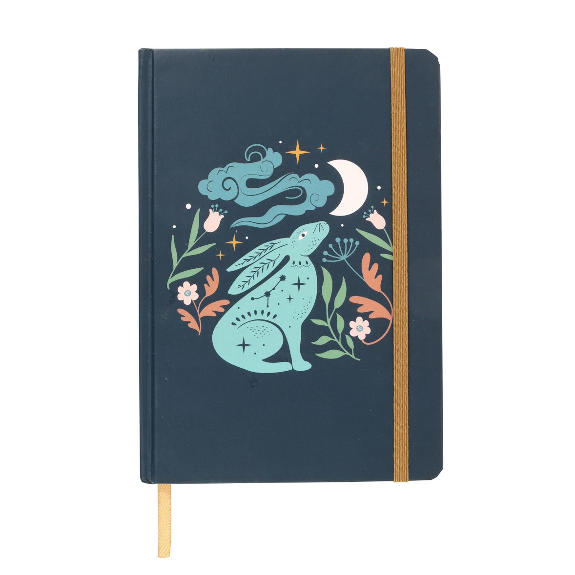 Midnight Hare Notizbuch – Vorderseite mit Gummiband