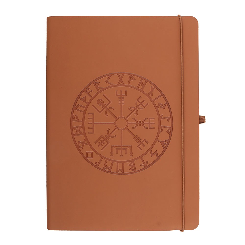 Wikinger Runen Notizbuch mit Stift vintage "Viking Compass" A5