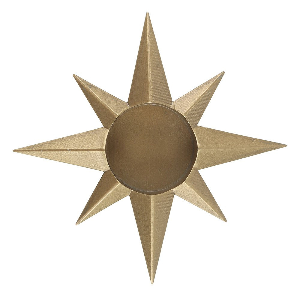 Festlicher Teelichthalter „Goldener Stern“