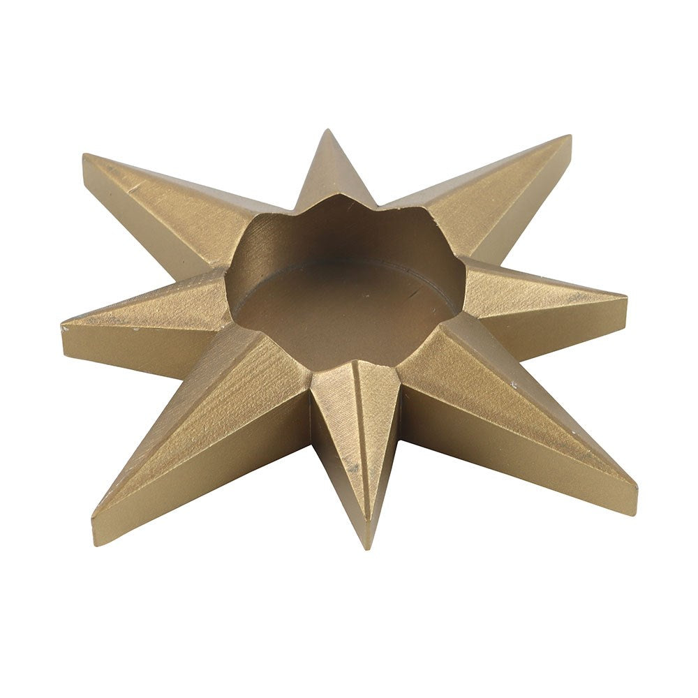 Festlicher Teelichthalter „Goldener Stern“