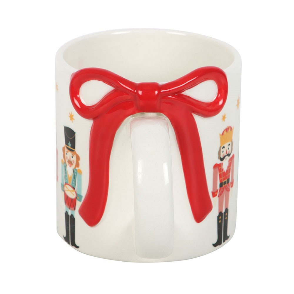 3D Tasse Weihnachten mit Nussknacker-Print und Schleife