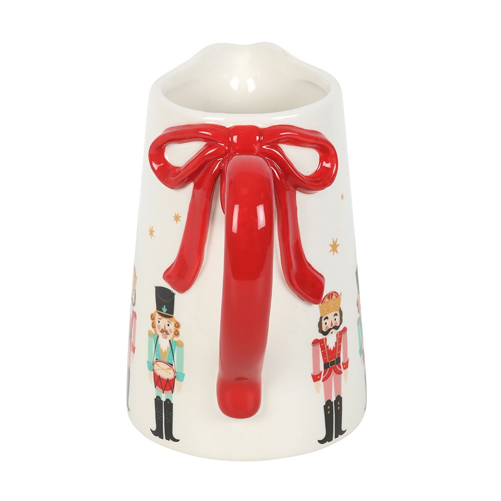 Nussknacker Keramik Blumenkrug mit Schleife Weihnachten