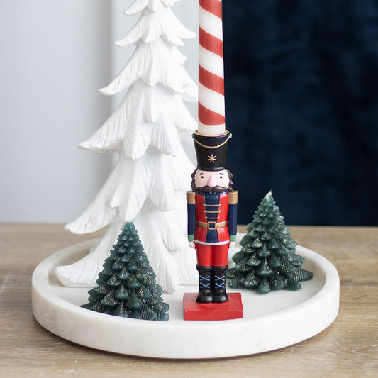 Festlicher Nussknacker Kerzenständer vintage Weihnachten