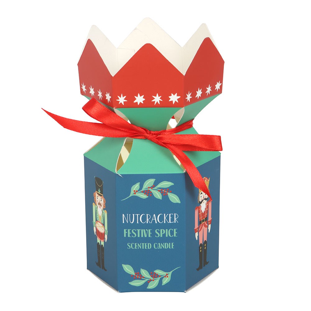 Nussknacker Kerze in Geschenkverpackung Gewürzduft
