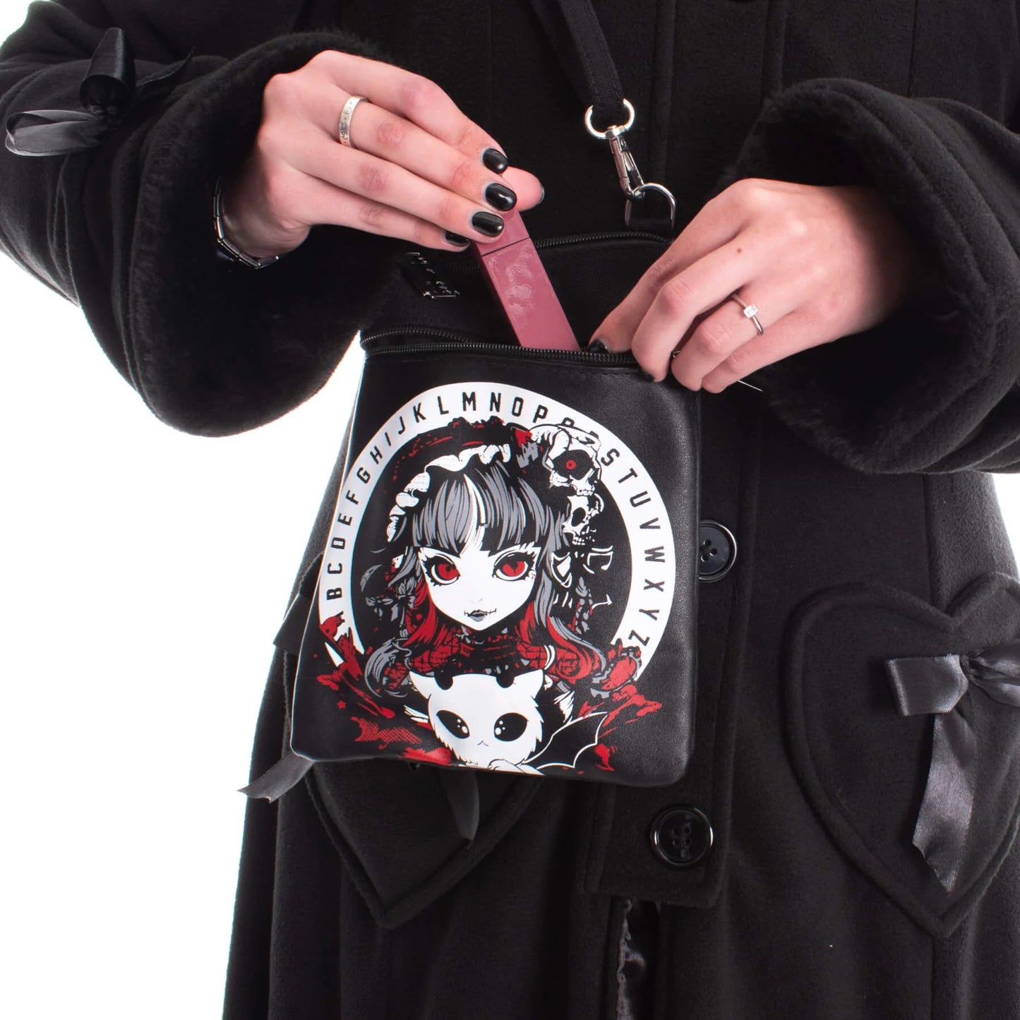 Ouija Demon Schultertasche Gothic Anime Schwarz Cupcake Cult
