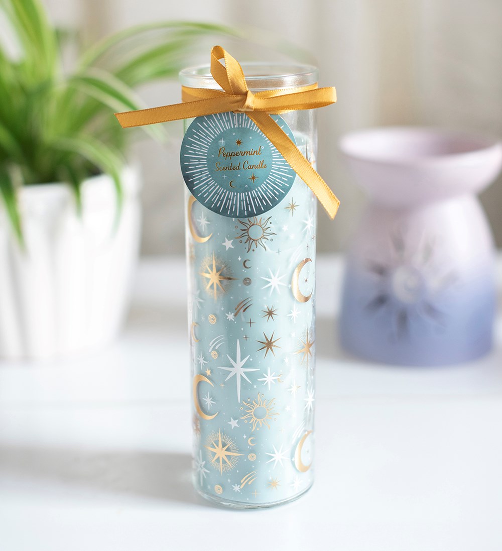 Peppermint Scented Candle – Glasdetail Celestial Muster