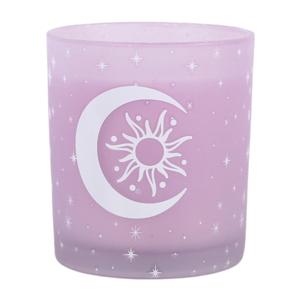 Lavendel Duftkerze Mond & Sonne – Produktansicht mit Box