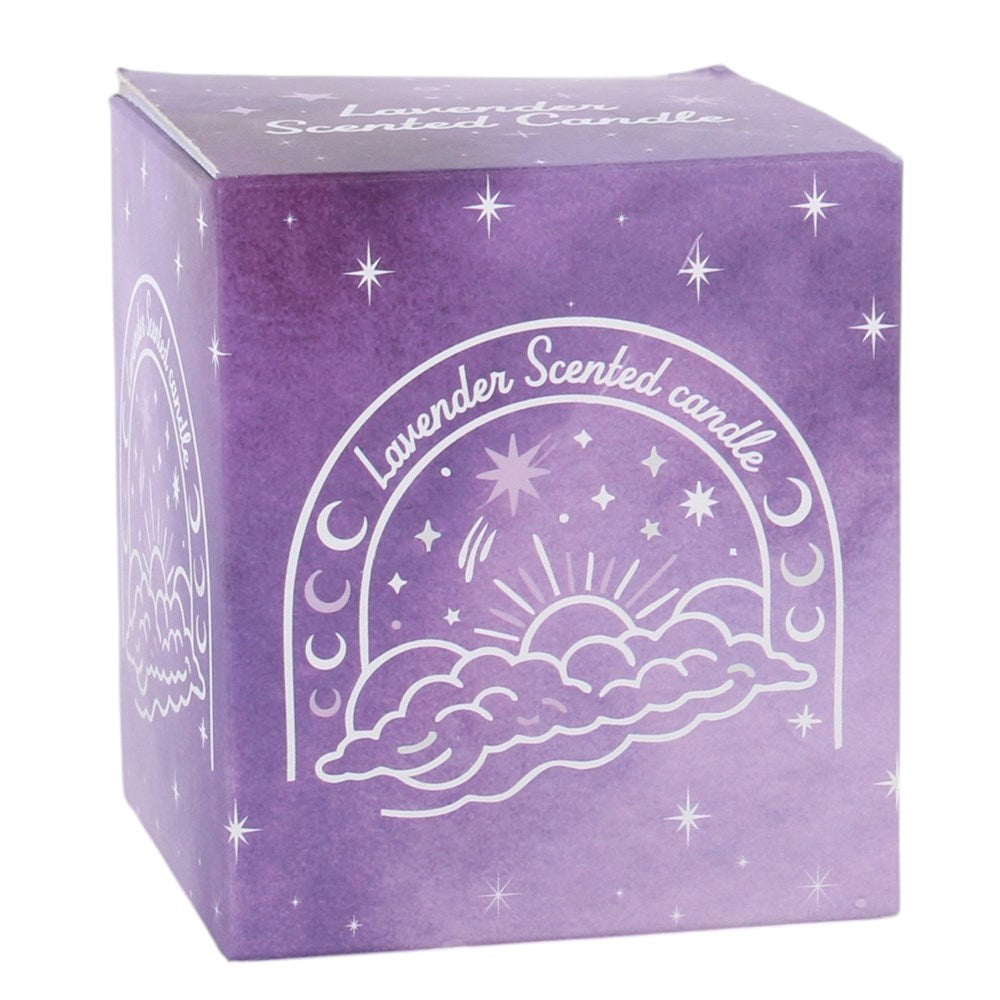 Lavendel Duftkerze Mond & Sonne – Box Detailansicht