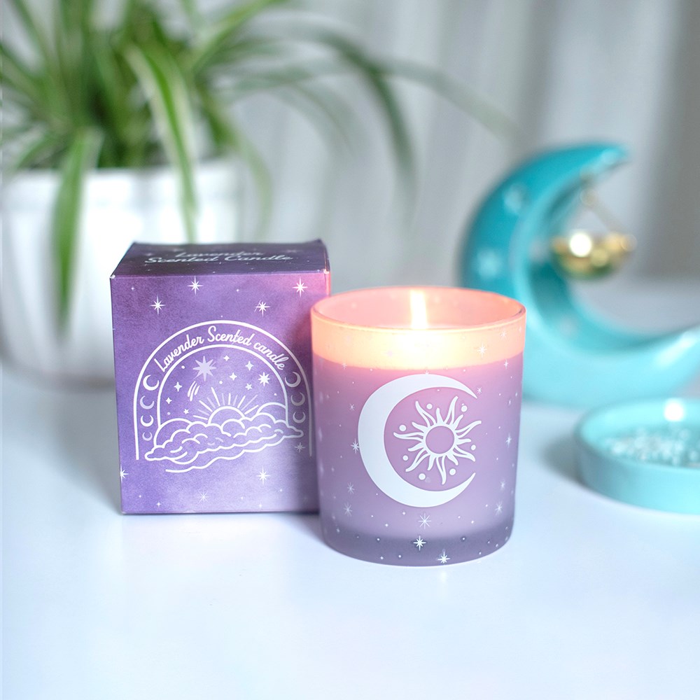 Lavendel Duftkerze Mond & Sonne – Lifestyle brennend