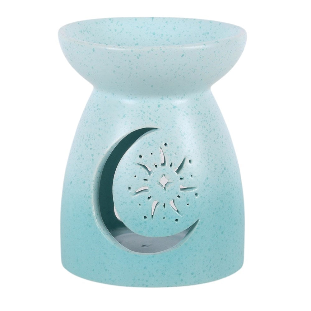Pastel Skies Ceramic Oil Burner Mintblau – Frontansicht weißer Hintergrund