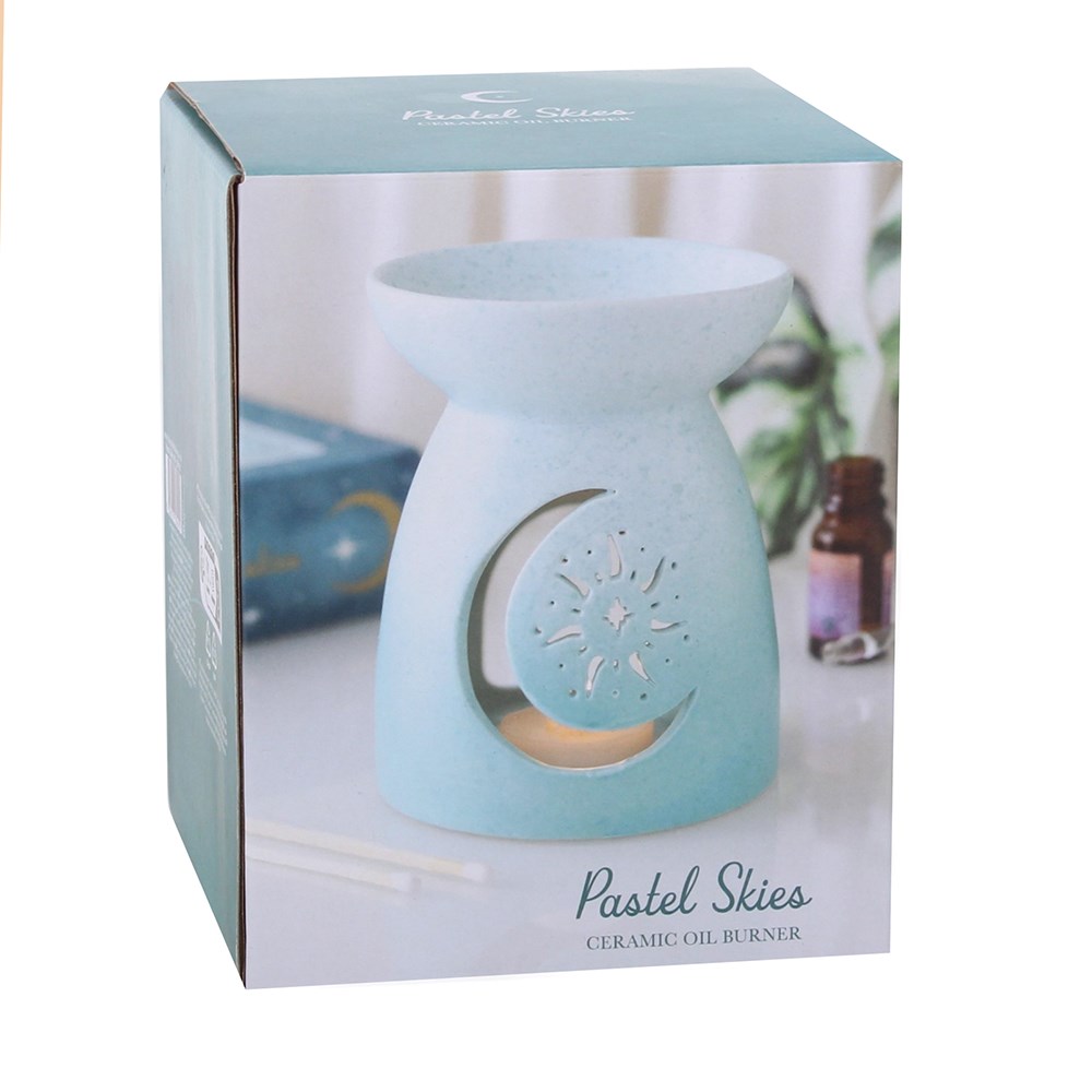 Pastel Skies Ceramic Oil Burner Mintblau – Geschenkbox